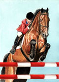 Jumper, Equine Art - Margie Goldstein Engel